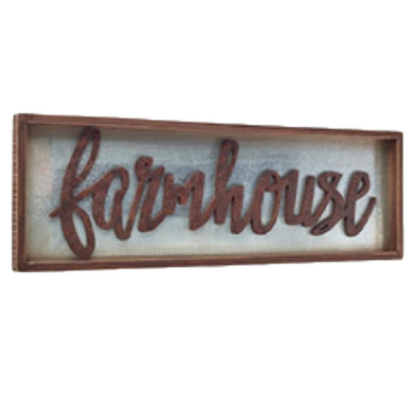 Rustic Galvanized Tin “Farmhouse” Sign - Picture 4 of 4